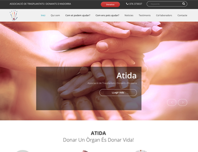 Associació de transplants i donants d'Andorra : Consultoria, disseny web i desenvolupament Web.