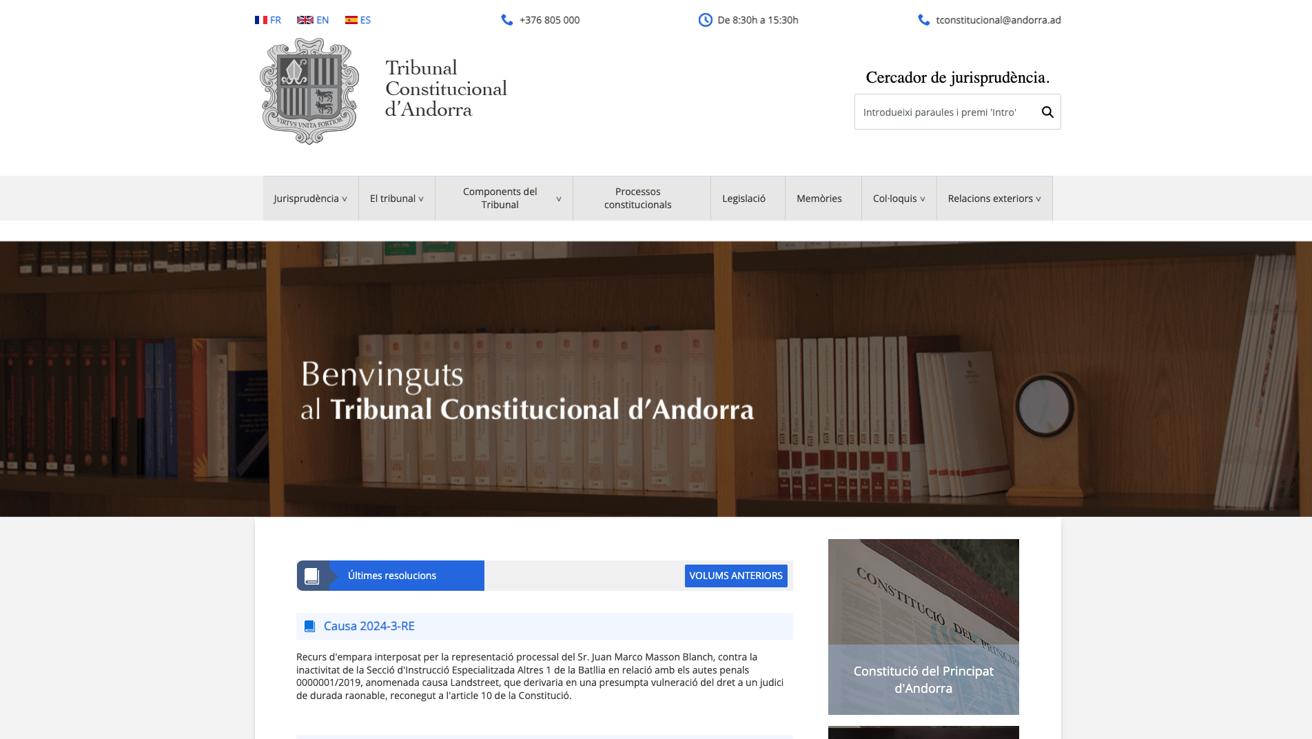 Proyecto - Tribunal Constitucional d'Andorra